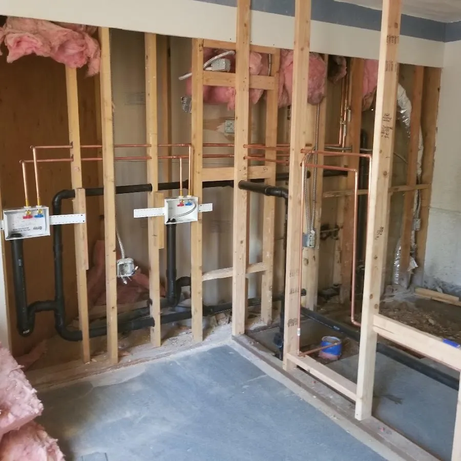 Copper pipe rough-in and plumbing installation in Eastpointe